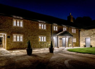 Cottages at night